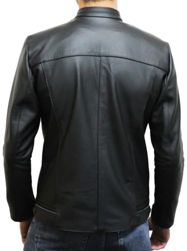 jaqueta de couro bovino 100% legitimo casual masculina, casaco inverno (BR, Alfa, XG, Regular, Regul