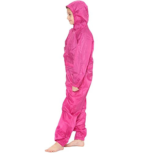 Girls Boys Raincoat Kids Black Puddle Suit All in One Waterproof Hooded Rainsuit3