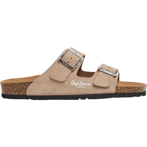 Pepe Jeans Sandalias de Piel Oban Beige