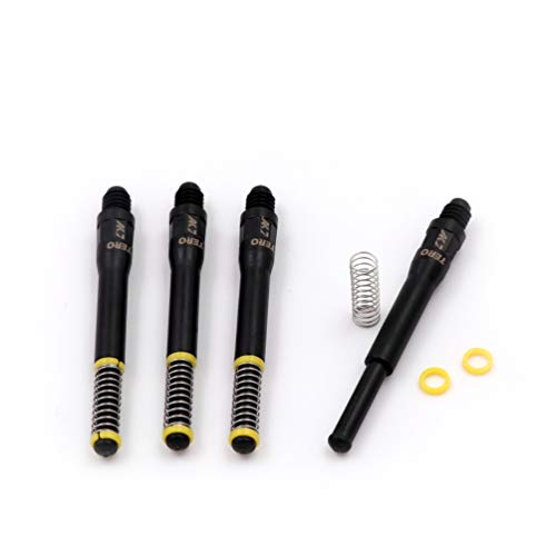 Cuesoul TERO AK7 Clear Dart Stems Dart Shafts Built-in Spring Telescopic,Set of 4 pcs-B/D/F/H Size (Black, B)