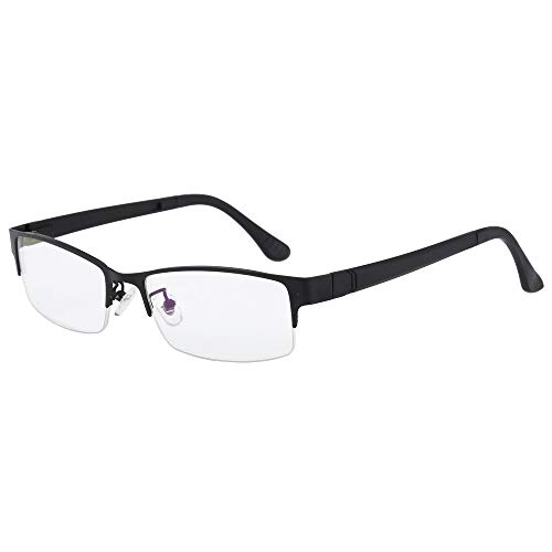 Half Rim Anti-Blu-ray Computer Reading Glasses +2.00 Mens Womens Black Frame Readers Spectacles