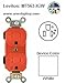 Leviton MT563-IGW WH LEV-LOK TR IG REC DUP 20A125V