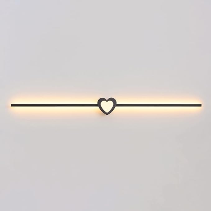 Elksdut Minimalistische wandlamp metalen wandmontage lamp hartvormige wandkandelaar, moderne LED-hoofdeinde verlichtingsarmatuur nachtlampen, slaapkamer nachtkastje gang muurwaslichten