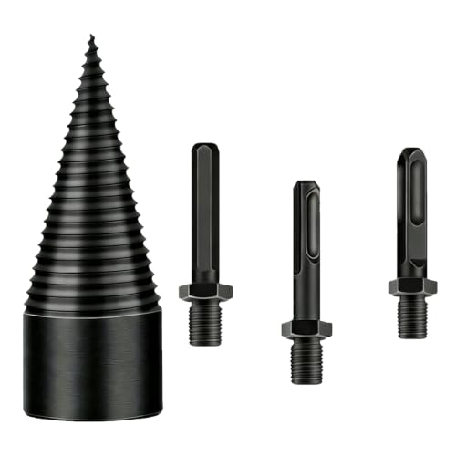 GicCheShark 45mm Firewood Splitter Drill Bit Set