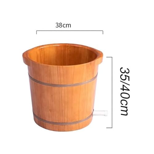 Bañera de madera maciza para pies con tapa y ruedas miniatura 2