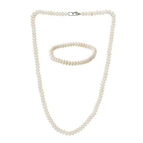 Collier corail blanc naturel Treasure Bay et bracelet perles 6mm fait main