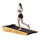 AORTD ルーム ランナー ランニングマシン 木製デザイン 家庭用 静音 電動 傾斜付き ウォーキングマシン 1~8km/h 速度調節可能 簡単収納 ホームジム ダイエット向け 健康器具