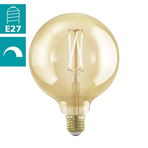 Eglo Dimmable E27 LED globe, golden vintage filament light bulb - Image 2