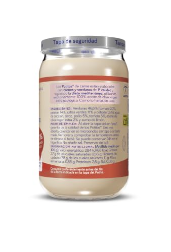 Miniatura 6 de Nutribén Potitos Tarrito De Menestra De Verduras Con Pollo Y Ternera Para Bebés A Partir De 6 Meses Sin Almidones Sin Azúcares Añadidos Sin Gluten Pack De 6 Unidades