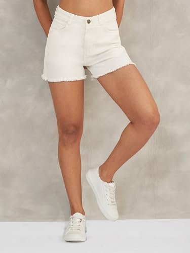 Image of Dolce Crudo Women's High Rise Denim Shorts - Relaxed Fit