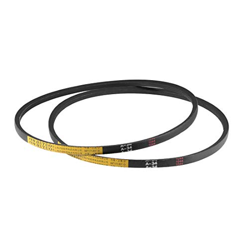 uxcell A34 Drive V-Belts 34" Pitch Length 13mm Width 8mm Thick JIS Standard A-Section Rubber Drive Transmission Belt 2pcs