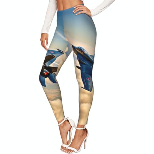 Leggings de compresión suave ropa de gimnasio mujer mallas Aircraft Fighter Jets deportivas