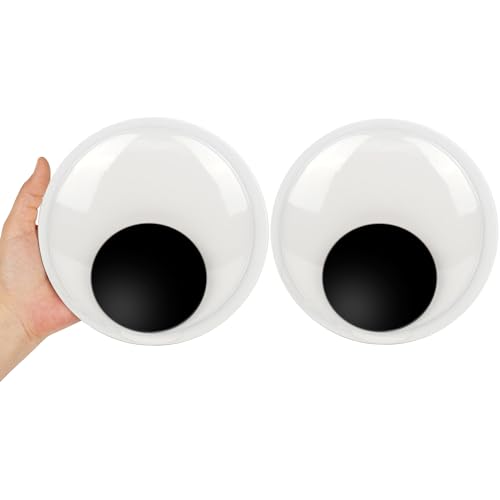 LotFancy Giant Googly Eyes 7 inch Self-Adhesive Wiggle Eyes Big Eyes for Crafts Plastic Google Eyes Stickers for DIY Projects Halloween Christmas Tree Googly Eyes