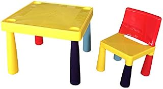 HomeStoreDirect ® ABC Alphabet Childrens Plastic Table and Chair Set Kids Toddlers Childs