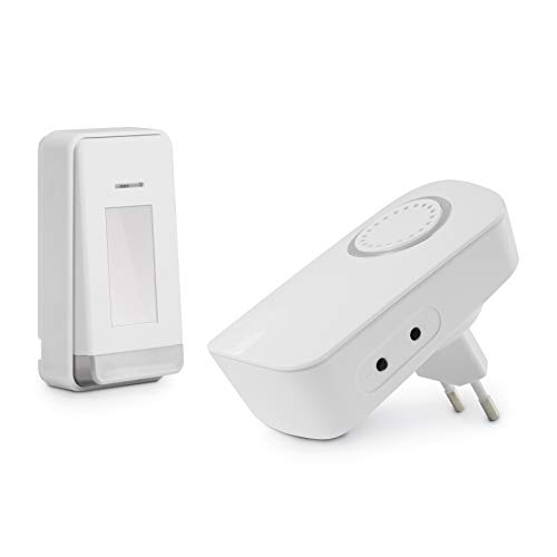 AVIDSEN - Carillon sans fil enfichable avec bouton sans pile, Blanc, Design épuré et minimaliste - 102438