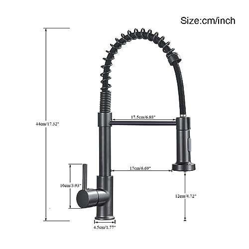 Robinet d'évier de cuisine gris argenté mitigeur eau chaude froide - 4