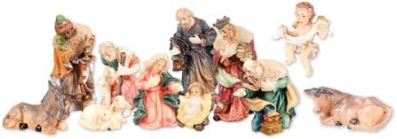 The Healing Corner Christmas Nativity Set Traditional Xmas Scene 11 figures 2 1/2" Multicolour gift Box