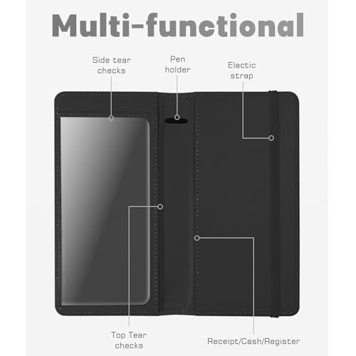 Image of Printed Checkbook Cover, RFID Blocking Checkbook, Stylish, Lightweight, Slim Durable, Multi-Functional Checkbook Holder for Personal and Business Checks (Mushrooms)