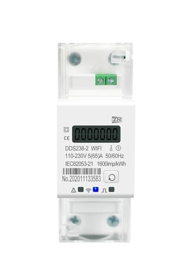Compteur d'énergie monophasé 65A sur rail DIN avec minuterie intégrée