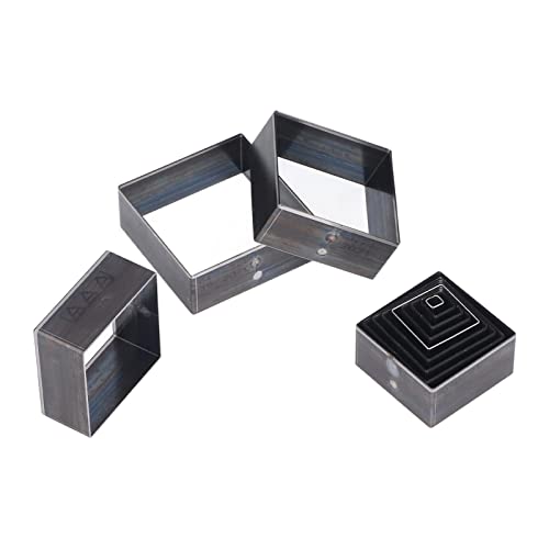 Conjunto de matrizes de corte de couro, 12 peças ferramenta de perfuração de couro quadrados molde d