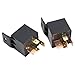 80A Automotive Relay Socket with Wiring Harness, 4/5 Pin Waterproof DC 12V/24V, Normally Open JD1914 JD2914, Miniature Size with Plastic Back (4 Pin 80A 12V)