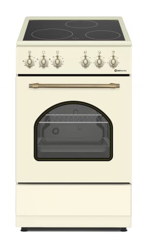 COCINA VITROCERÁMICA CON HORNO ELECTRICO SOLTHERMIC CREMA RÚSTICA ACABADOS DORADOS/50 CM ancho, 3 FUEGOS/HORNO ELECTRICO - imagen 3