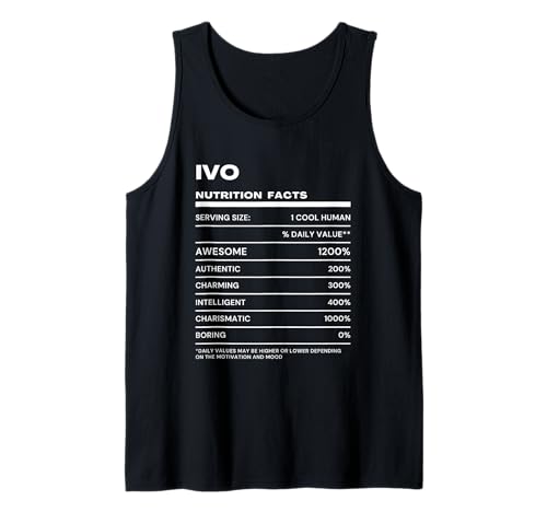 Ivo Nutrition Facts Name Funny Tank Top