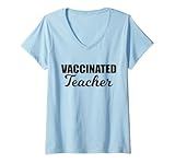 Photo Gallery donna vaccinated teacher maglietta con collo a v Photo Gallery donna vaccinated teacher maglietta con collo a v