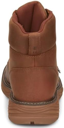 Justin Men's Rush Waterproof 6" Lace-Up Nano Non-Comp Wedge Work Boot Moc Brown 10.5 EE US | Image 4