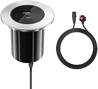 USB Charging Station,JE Make IT Simple 20W Fast Charger With USB C Desk Charger Desktop Charging Station Mounts On The 2.4" Grommet Hole With Power Cable Compatible with iPhone 13/iPad/Galaxy Series