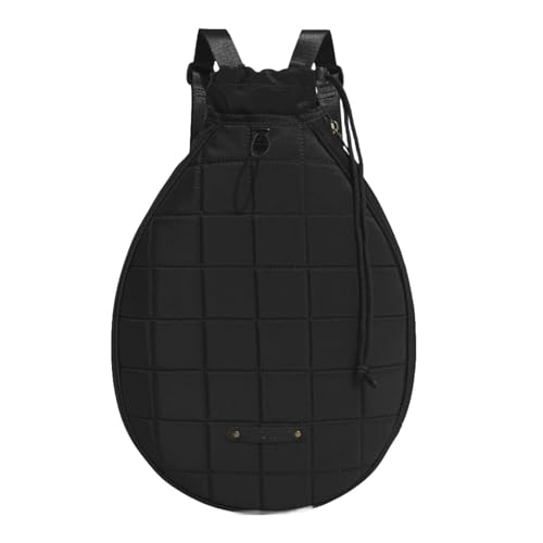 wisoolkic Mochila de bádminton Bolsa para Raquetas de Tenis Características Gran Capacidad Elegante Correa Ajustable Accesorio Deportivo Bolsa para Raquetas Squash Bolso, Negro, 43x29.5x4cm