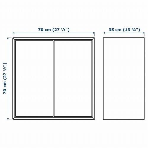 Amazon｜EKET エーケト キャビネット 扉2/棚板1付き, ホワイト 803.339