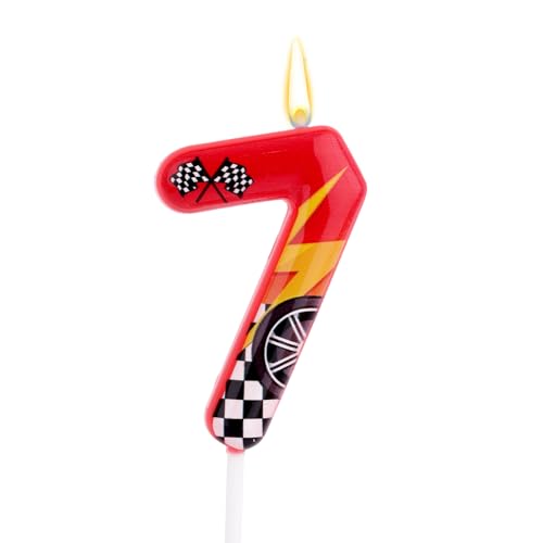 Racing Cars Themed Birthday Candle, Race Car Number Candle