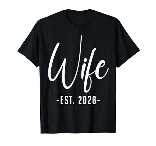 Wife Est 2026 Just Married �n�l���[�� �E�F�f�B���O �J�b�v�� T�V���c