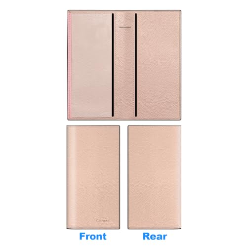 Image of CASMONAL Checkbook Cover for Women & Men, PU Leather Wallet RFID Blocking