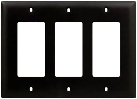 Legrand - On-Q WP1208BK 3Gang Decorator Wallplate, Black
