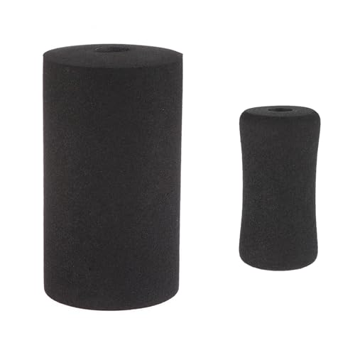 Black Foam Rollers para reemplazo para máquina de curl de piernas, 2 piezas de almohadillas para pie para equipo de gimnasio en casa y tablas de inversión, compatible con tubos de 22-25 mm miniatura 4