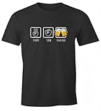 UKHrf35h Mens T-Shirt Scissors, Stone, Pair Beer Funny Drinking Shirt Black...