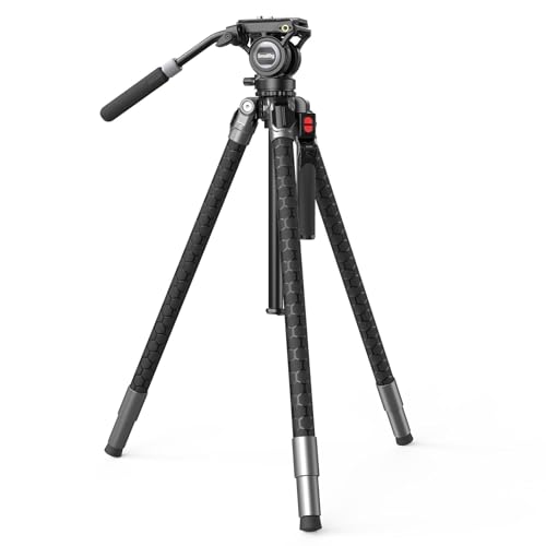 SMALLRIG x Potato Jet TRIBEX SE Trépied Hydraulique en Aluminium, avec Tête Fluide Vidéo, Charge 6 Kg, Hauteur Max 166 cm, Trépied Vidéo pour Interviews, Mariages et Photographie de Paysage - 5305