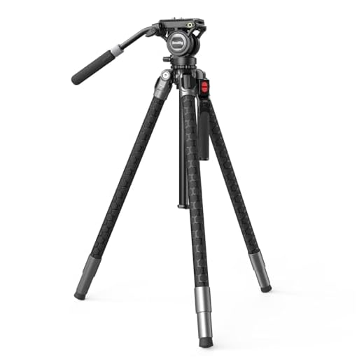 SMALLRIG x Potato Jet TRIBEX SE Trépied Hydraulique en Aluminium, avec Tête Fluide Vidéo, Charge 6 Kg, Hauteur Max 166 cm, Trépied Vidéo pour Interviews, Mariages et Photographie de Paysage - 5305