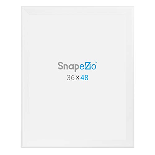 image for SnapeZo Poster Frame 36x48 Inches, White 1.7 Inch Aluminum Profile, Fr