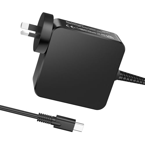 USB C Laptop Charger 65W Type C Power Adapter for Lenovo Chromebook/ThinkPad/MacBook, 65W 45W USB-C Wall Charger Adapter for HP/Dell/Acer/Samsung/Huawei/Switch with 1.7m Cable for Most Type-c Devices