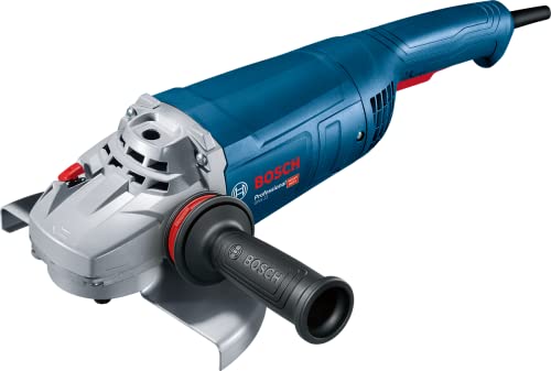 Bosch Professional Amoladora angular GWS 22-230 P (2200 W, incluye mango auxiliar antivibración, brida de respaldo, tuerca de bloqueo, protector protector, llave de dos agujeros, en caja de cartón)