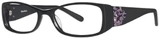 V076 Womens/Ladies Full-rim Eyeglasses/Spectacles (53-16-138, Black / Purple)