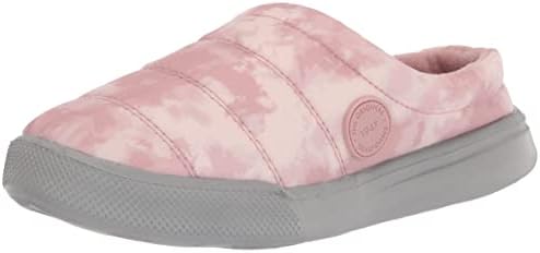 Dearfoams Women's Kendra Sport Lounge Memory Foam Clog Slipper, Pink Nylon, Medium