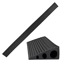 Dokeno Türschwellenrampen 90 x 6 x 2cm, Übergangsprofil Selbstklebend, Silikon Türschwellenrampe, Schwellenrampe, Rollstuhlrampe für Badezimmer, Rollstuhl, Kinderwagen, Rollator oder (Schwarz)