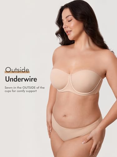 Image of DELIMIRA Confishape Strapless Full Coverage Plus Size Bra