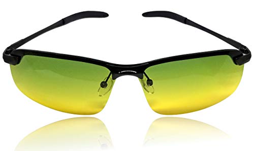 UV400 HD TAC Polarized Trendy Sunglasses for Men - Superior Anti Glare Quality Stylish Driving Glasses - 100% UVA and UVB Protection for Camping Fishing SHTF Daysight Hunting or Sporty Night Vision