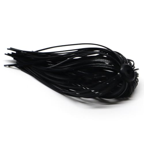 Harmony Fishing – Quick Change Modular Umbrella Skirts for Fishing Jigs, Spinnerbaits, Buzzbaits, Lures, Baits (10 Pack) (Black)