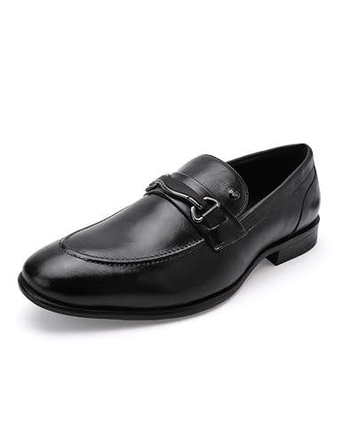 Image of Monte Carlo Mens Solid Slip on Genuine Leather Penny Loafers (201821FW)